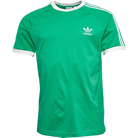 adidas t shirt 3 stripes grün|Adidas 3 Stripe tee.